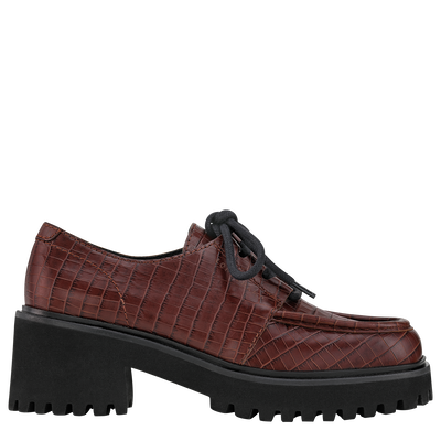 德比鞋 , 石榴色 - 皮革