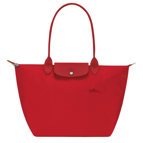 Le Pliage Green L Tote bag , Tomato - Recycled canvas - View 1 of  7