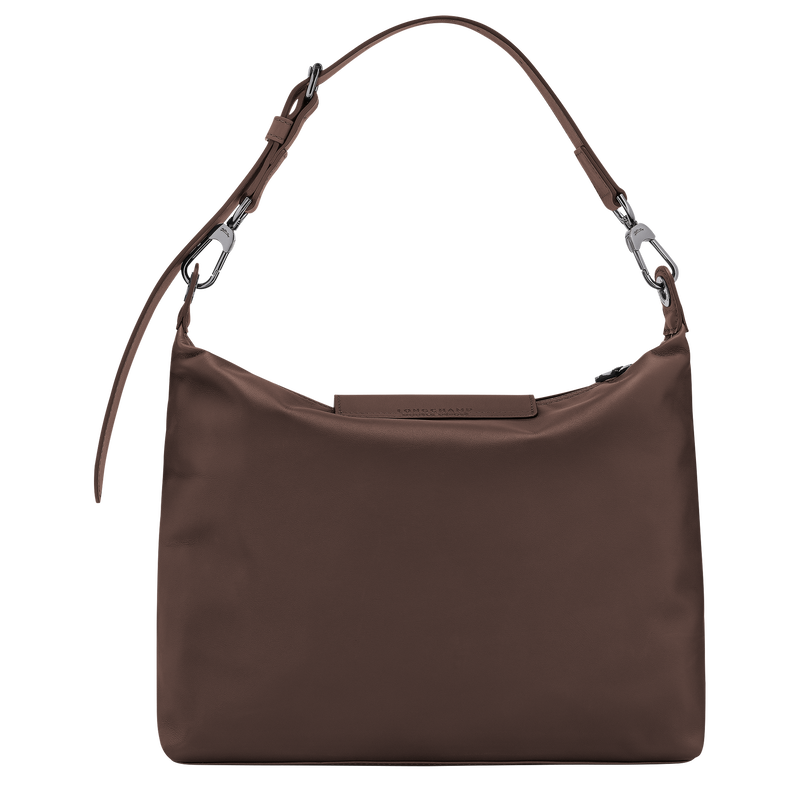 Le Pliage Xtra M Hobo 袋 , 摩卡色 - 皮革  - 查看 3 5