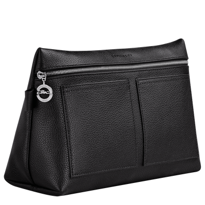 Le Foulonn&eacute; Toiletry case , Black - Leather