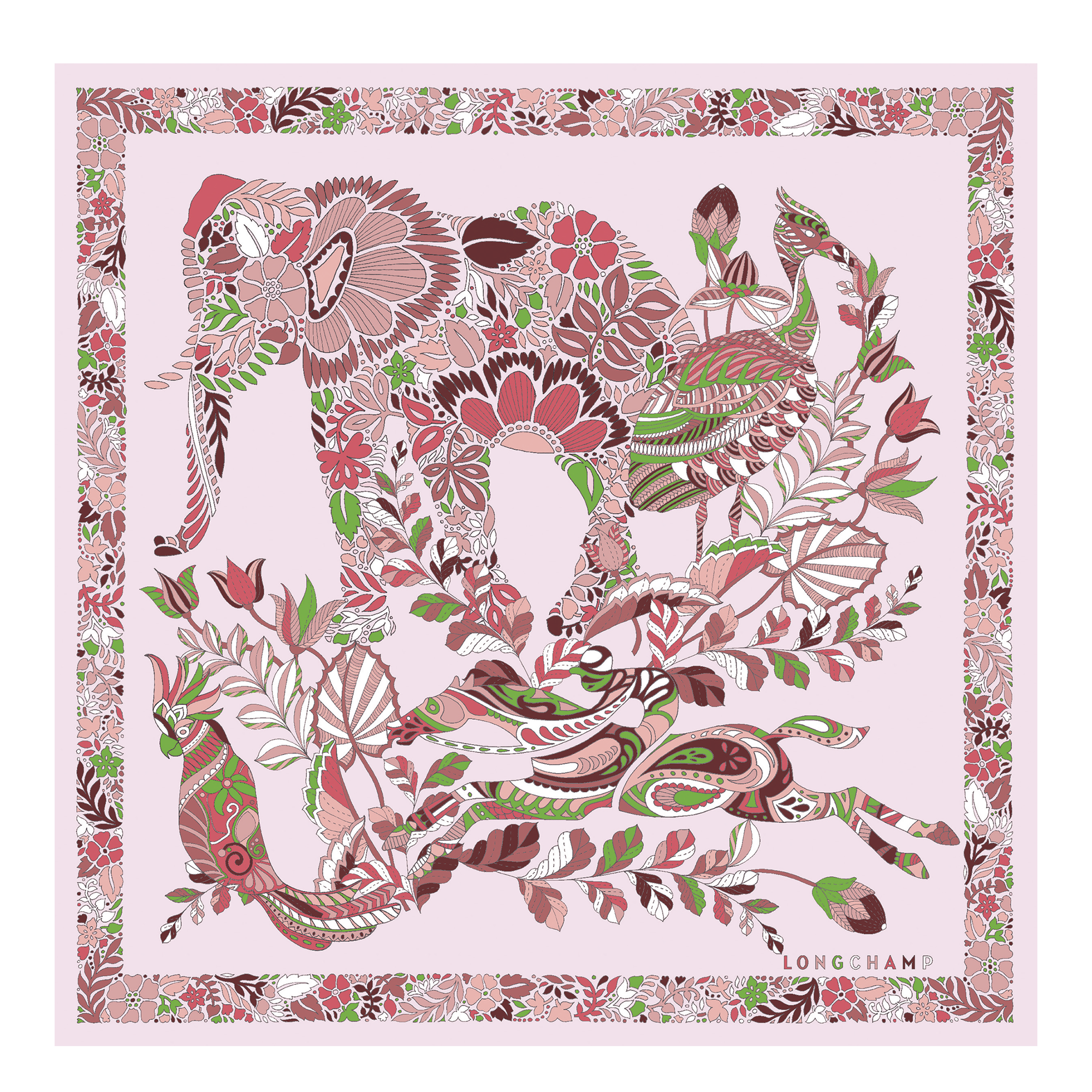 丝巾 50, 裸色 - 查看 1
        2 - 放大 Longchamp森林 丝巾 50, 裸色