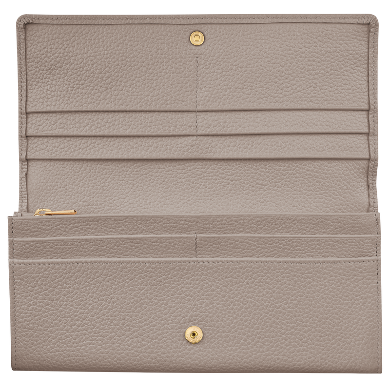 Le Foulonné Continental wallet , Turtledove - Leather  - View 2 of  2