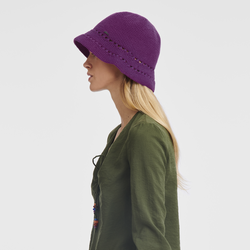 帽子 , 紫色 - 钩针编织
