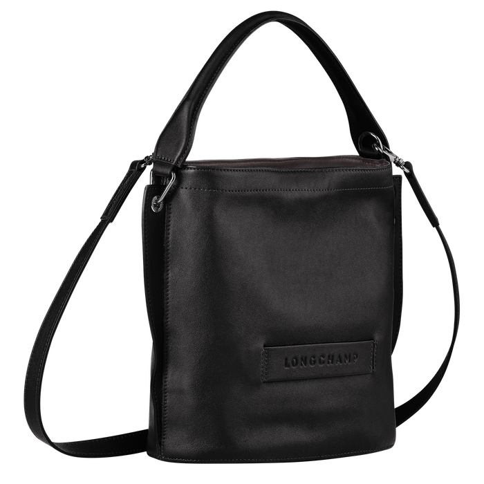 Longchamp 3D 斜挎包, 黑色