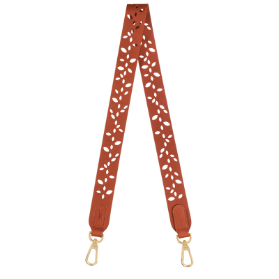 Végétal Shoulder strap , Bark - Leather