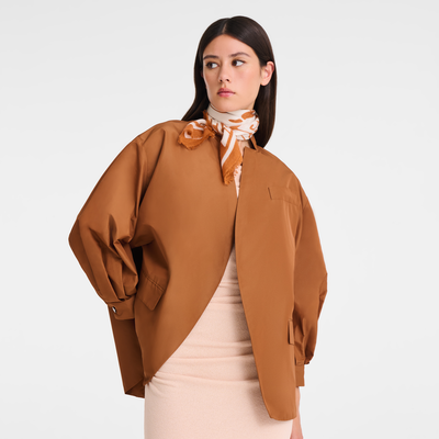 Wavy Summer（浪动夏日） 披肩 , 腰果棕 - 山羊绒