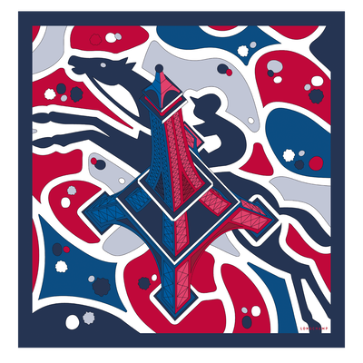 Tour Equestre 丝巾 70 , 红色 - 真丝