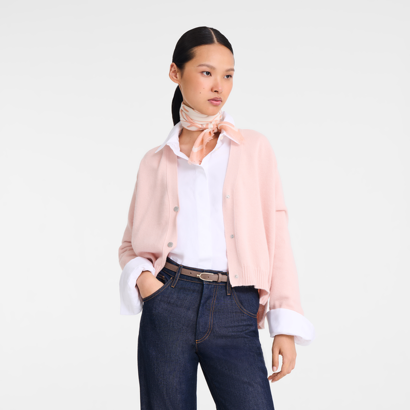 Wavy Summer（浪动夏日） 披肩 , 花瓣粉 - 山羊绒  - 查看 1 1