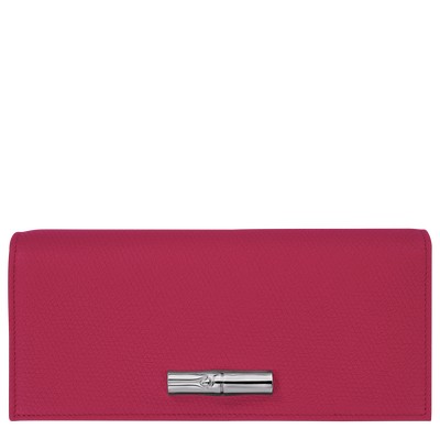 Le Roseau Flap wallet , Beetroot - Leather