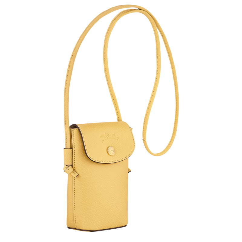 Épure Phone case with leather lace , Yellow Chick - Leather  - View 3 of  4