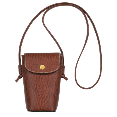 &Eacute;pure 皮革滚边装饰手机壳 , 棕色 - 皮革