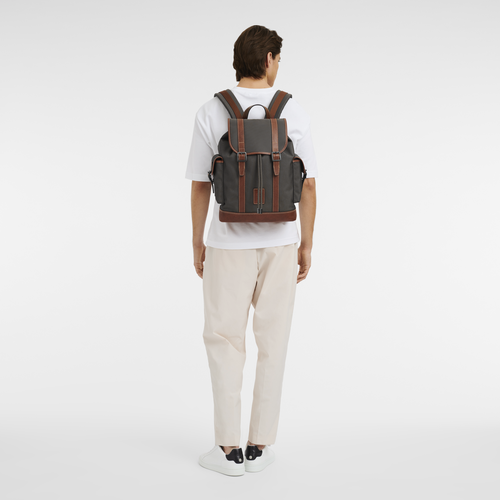 Boxford Backpack , Brown - Recycled canvas - View 2 of  4