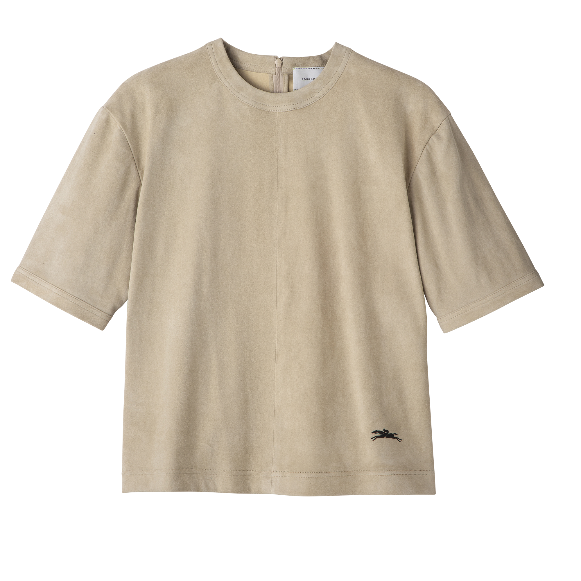 null 短款皮革上衣, 亚麻色