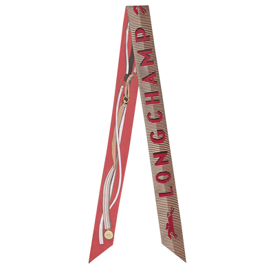 细丝带 , 珊瑚紅色 - 真丝