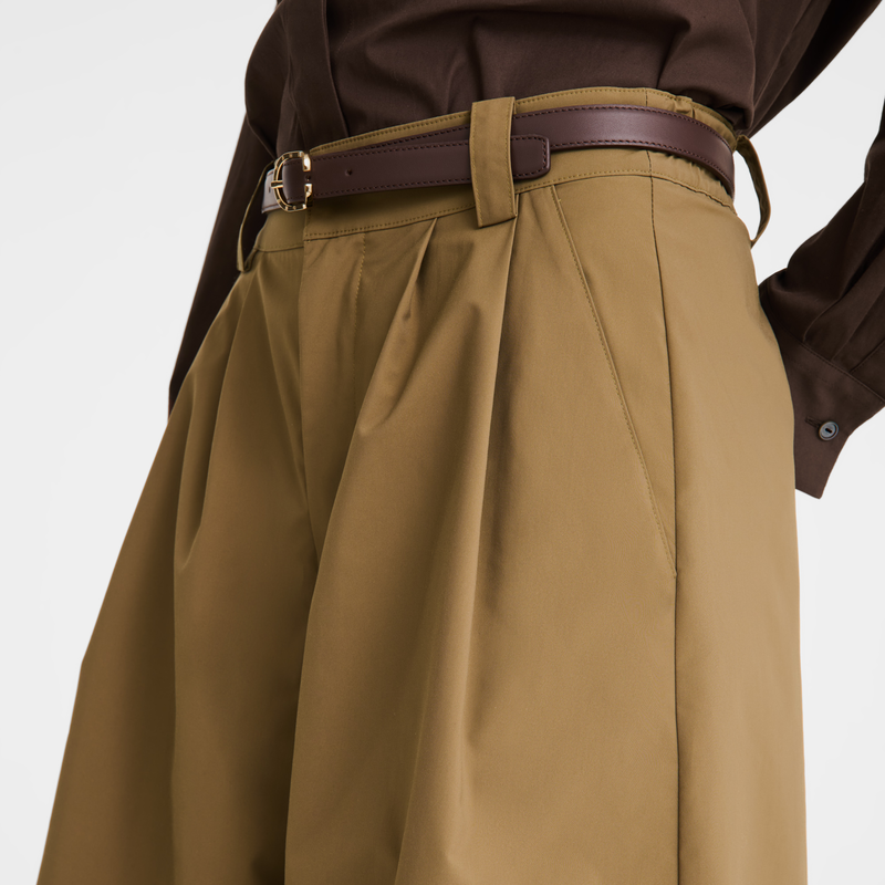 Shorts , Olive - Technical poplin  - View 3 of  4