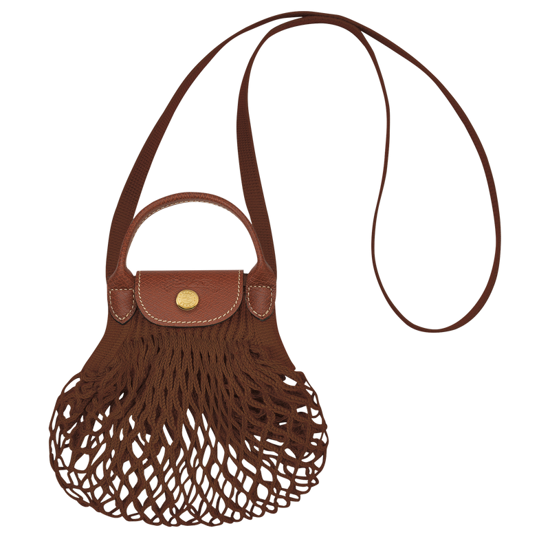Le Pliage Filet XS 迷你斜挎包 , 烟草色 - 帆布  - 查看 1 4