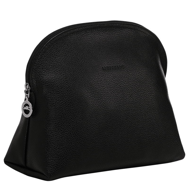 Le Foulonn&eacute; Toiletry case , Black - Leather  - View 2 of  4