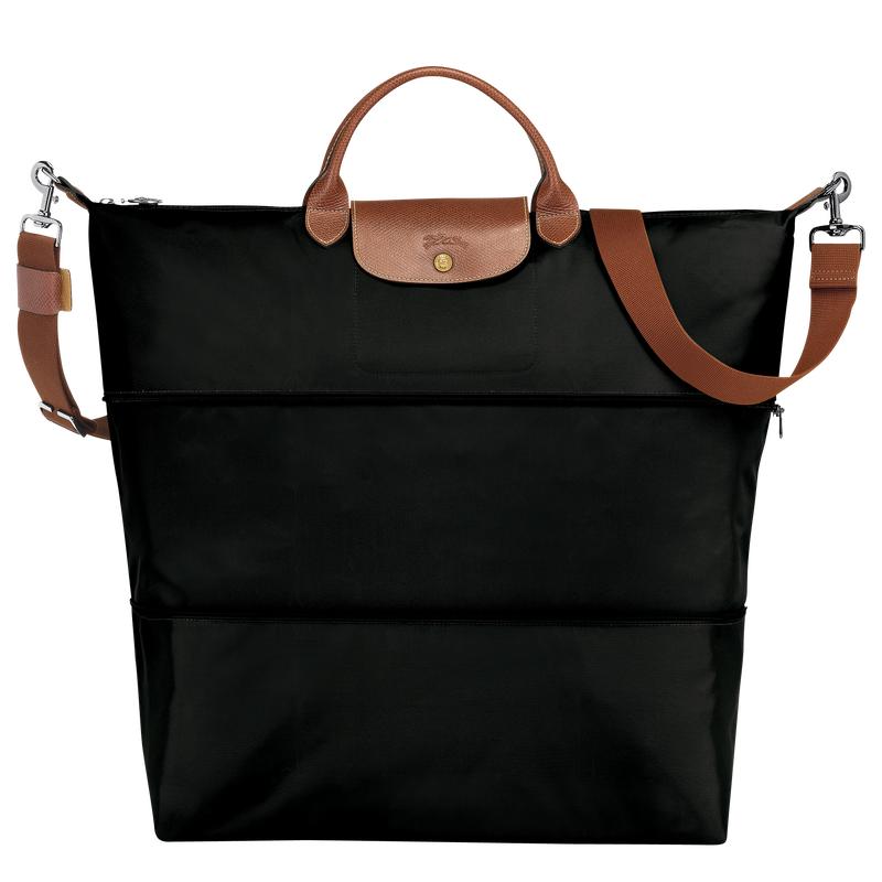 Le Pliage Original Travel bag expandable , Black - Recycled canvas  - View 1 of  6