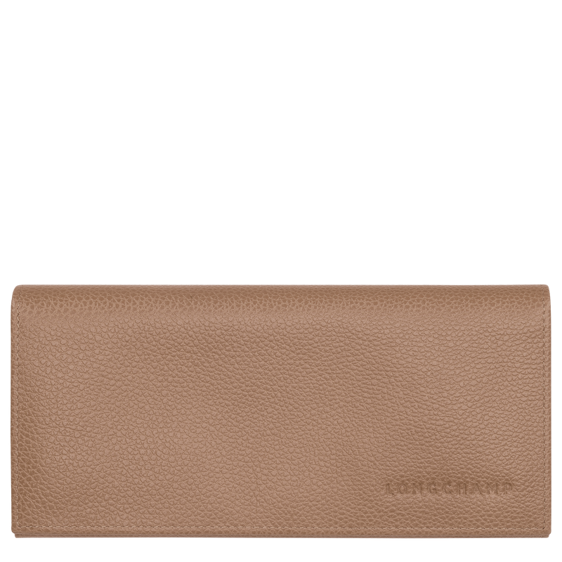 Le Foulonné Long continental wallet , Biscuit - Leather  - View 1 of  3