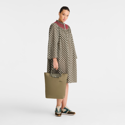 Le Pliage Green M 托特包 , 洋蓟绿 - 帆布