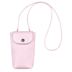 Le Pliage Xtra Phone case with leather lace , Petal Pink - Leather