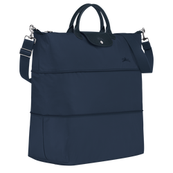 Le Pliage Green Travel bag expandable , Navy - Recycled canvas