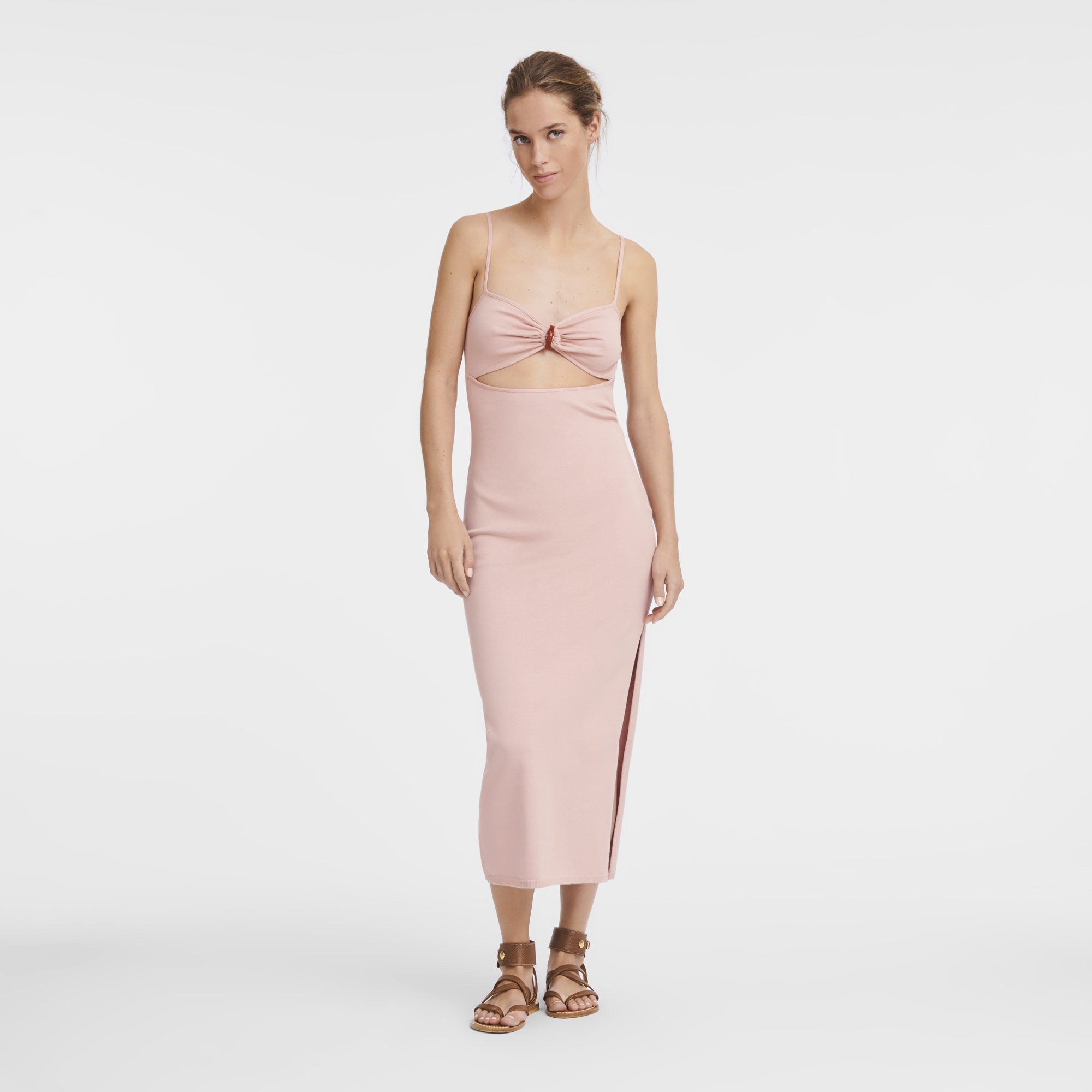 null Midi dress, Nude