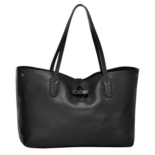 Roseau Essential L Tote bag , Black - Leather - View 1 of  5
