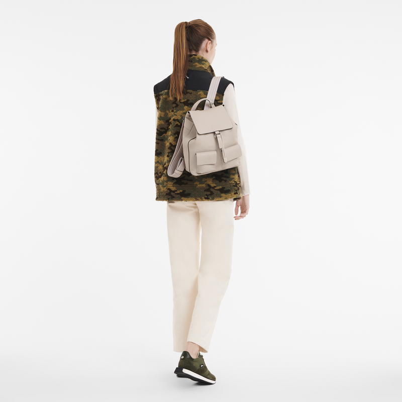 Longchamp 3D S 双肩背包 , 陶灰色 - 皮革  - 查看 2 4