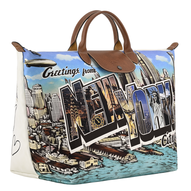 S 旅行包 Longchamp X Jeremy Scott , 棕色 - 帆布  - 查看 2 4