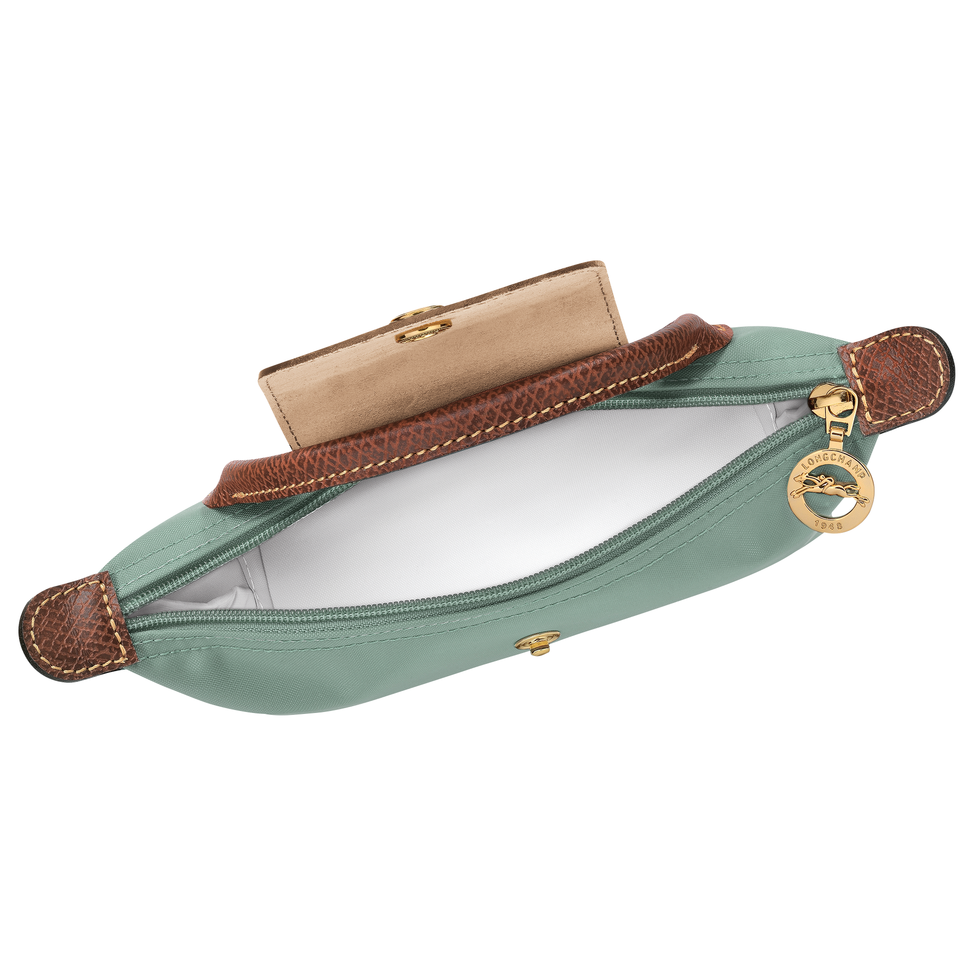 Pouch with handle, Celadon - View 5 of
6 - zoom in Le Pliage Original Pouch with handle, Celadon