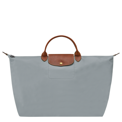 Le Pliage Original L 旅行包 , 浅灰色 - 再生帆布