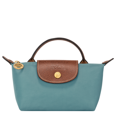 Le Pliage Original Pouch with handle , Eucalyptus - Recycled canvas