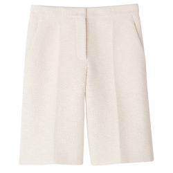 Bermuda shorts , Ecru - Bouclé