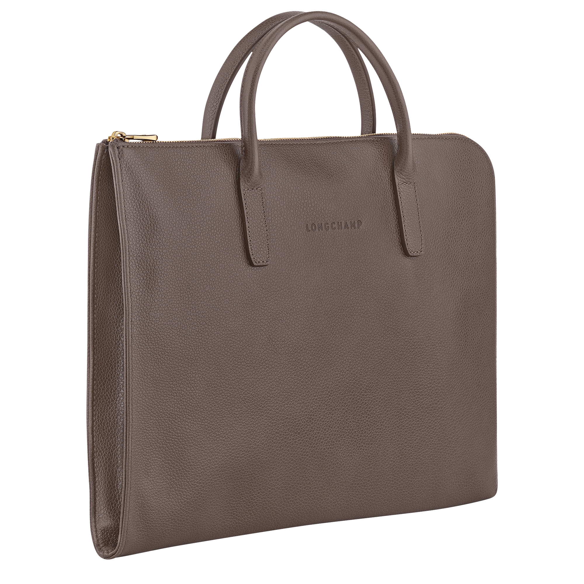 Briefcase S, Taupe - View 3 of
4 - zoom in Le Foulonné Briefcase S, Taupe