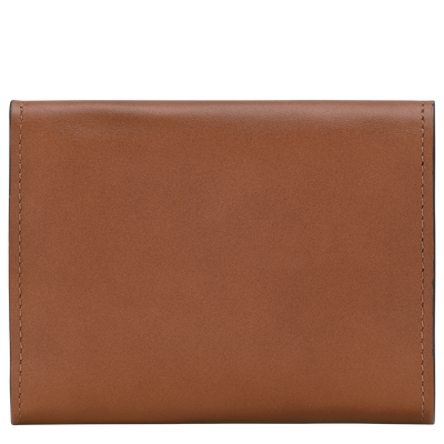 &Eacute;pure Compact wallet , Cognac - Leather