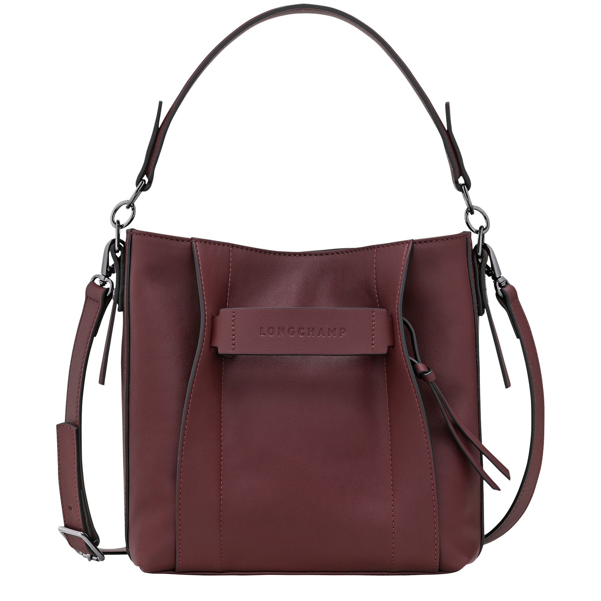 Longchamp 3D 斜挎包 S, 勃艮第色