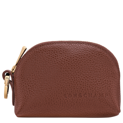 Le Foulonn&eacute; Coin purse , Coffee - Leather