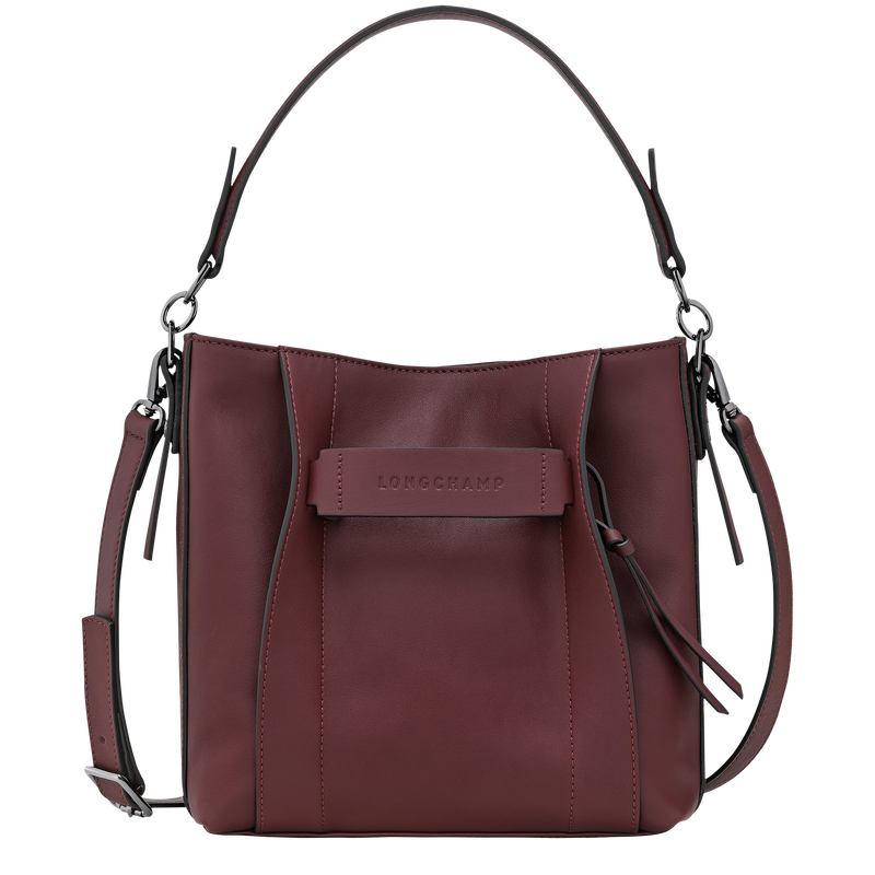 Longchamp 3D S 斜挎包 , 勃艮第色 - 皮革  - 查看 1 5