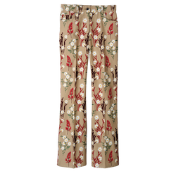 Embroidered trousers , Oat - Gabardine