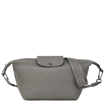 Le Pliage Xtra S Hobo 袋 , 斑鸠灰 - 皮革