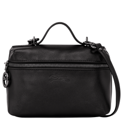 Le Pliage Xtra XS 迷你斜挎包 , 黑色 - 皮革