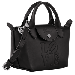 Longchamp x Robert Indiana 手提包 XS, 黑色