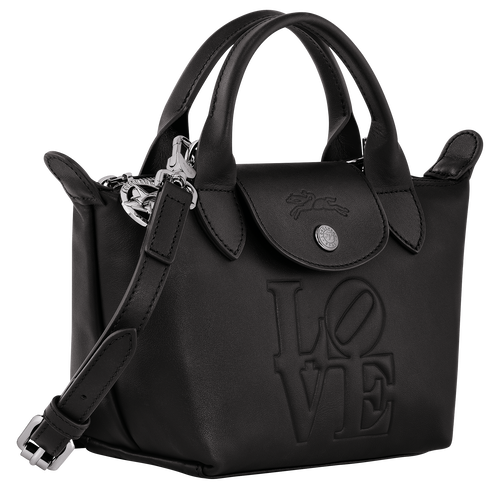 Longchamp x Robert Indiana XS 手提包 , 黑色 - 皮革 - 查看 3 5