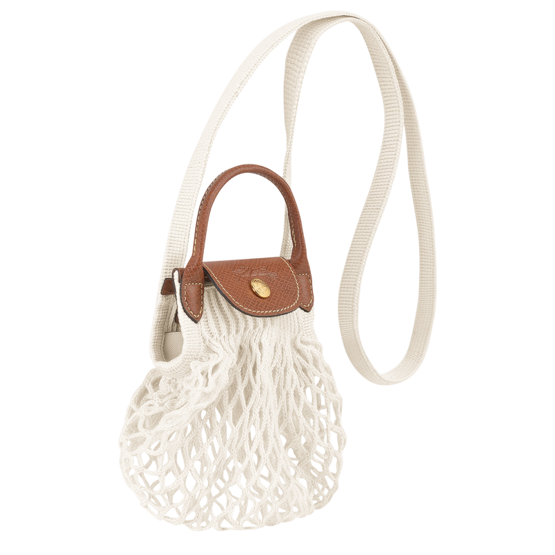 Le Pliage Filet XS 迷你斜挎包 , 亚麻色 - 帆布  - 查看 3 4