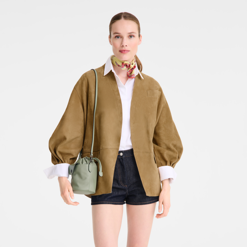 Le Pliage Xtra XS Bucket bag , Tundra - Leather  - View 7 of  7