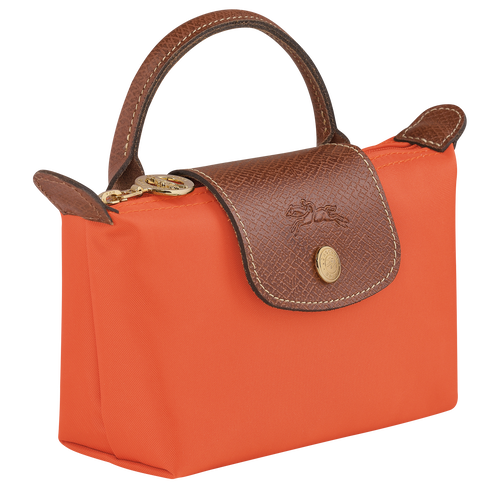 Le Pliage Original Pouch with handle , Orange - Recycled canvas - View 3 of  6