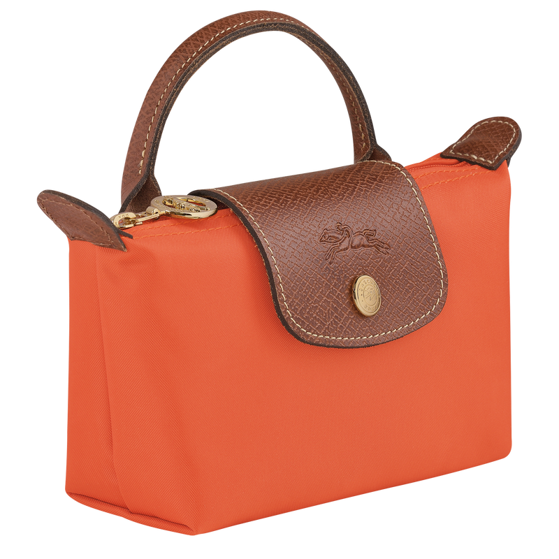 Le Pliage Original Pouch with handle , Orange - Recycled canvas  - View 3 of  6