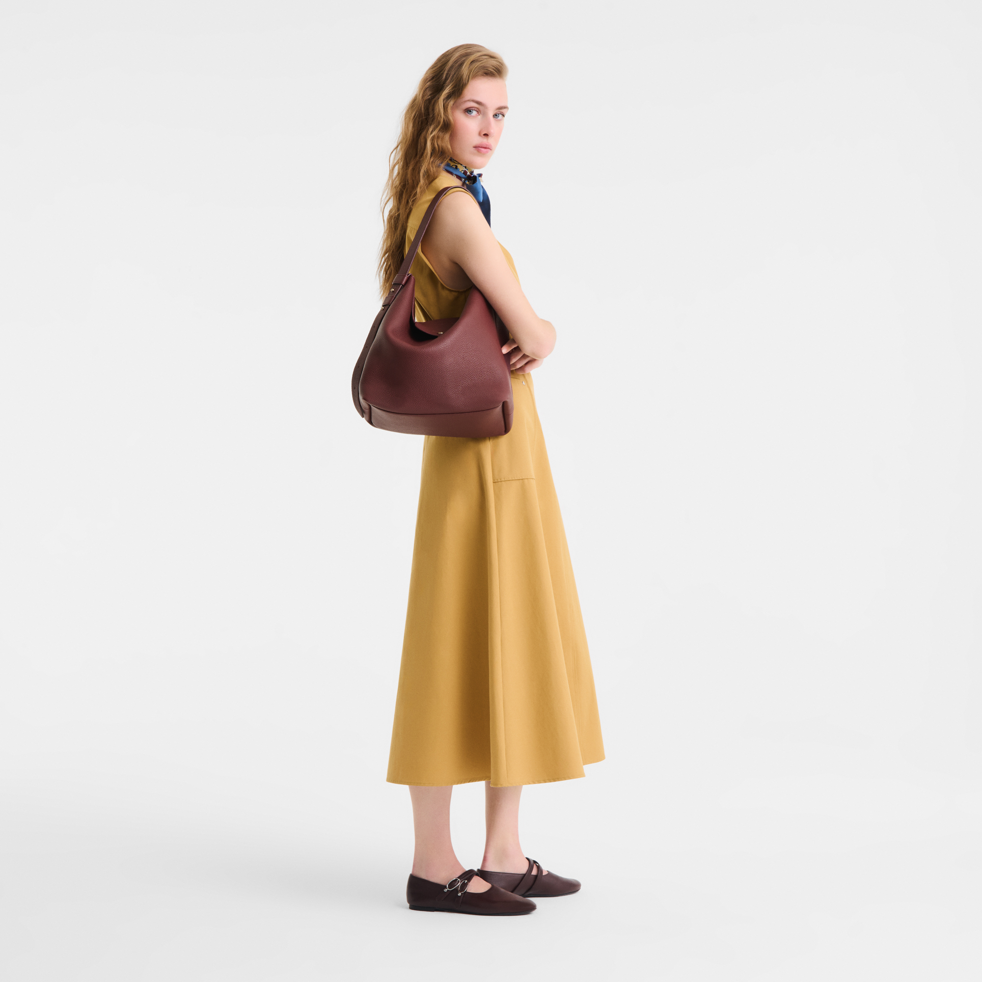 Le Cadence Shoulder bag L, Burgundy