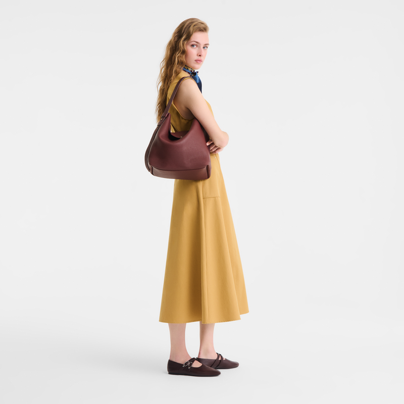 Le Cadence L Shoulder bag , Burgundy - Leather  - View 2 of  7